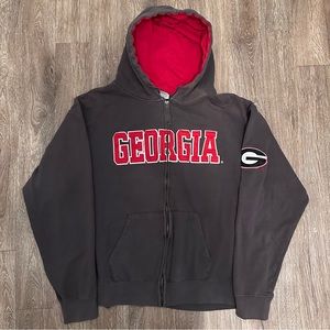 Vintage 90s Stadium Athletics Georgia Packers Red And Brown Zip Up